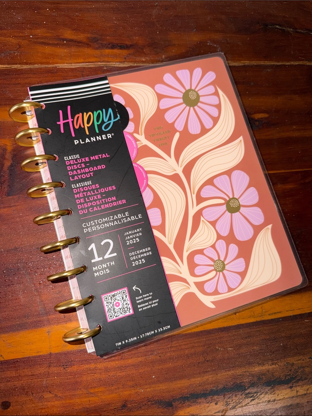 Happy Planner 2025 classic size with some writing